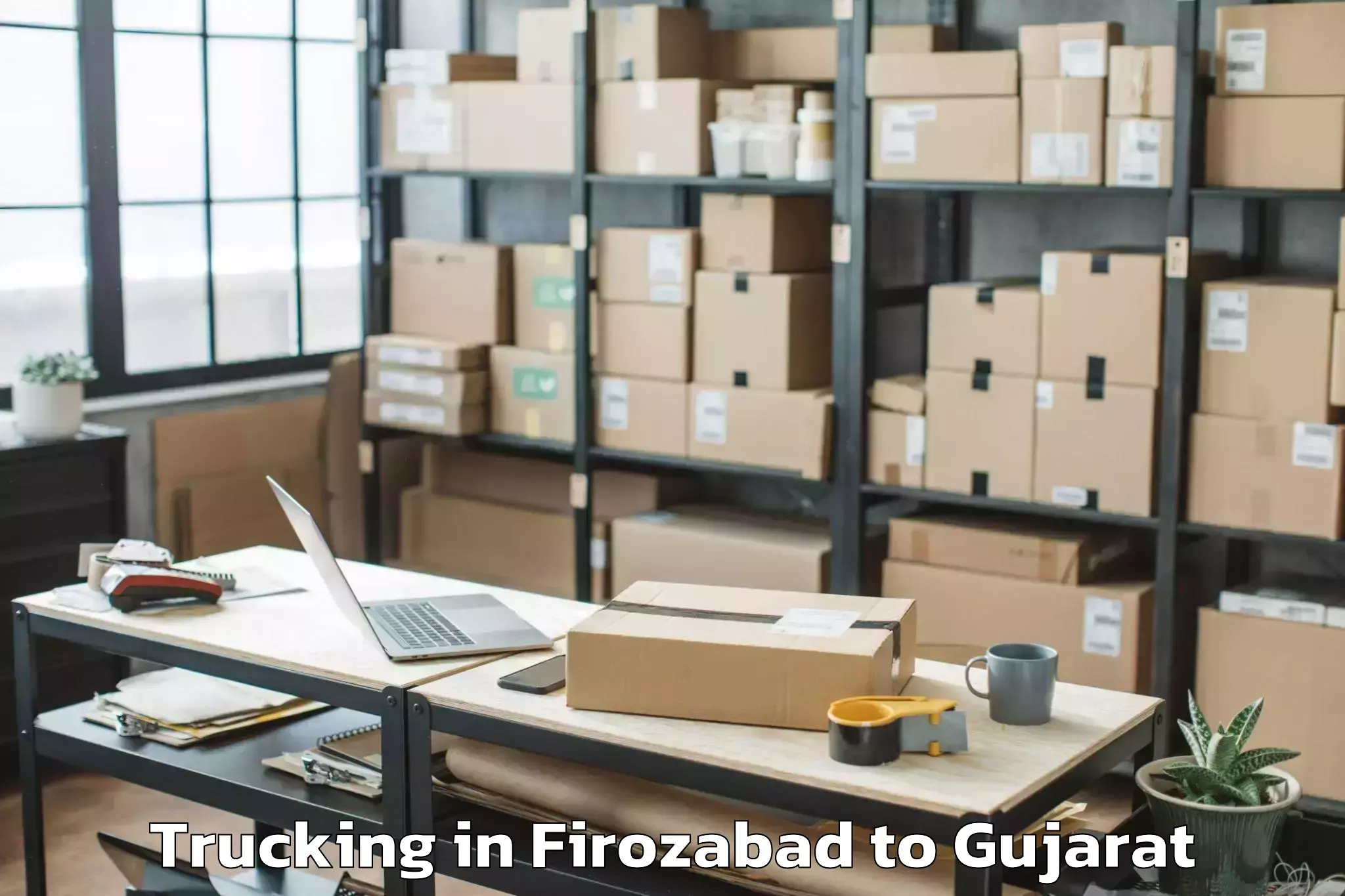 Firozabad to Himmatnagar Trucking Booking